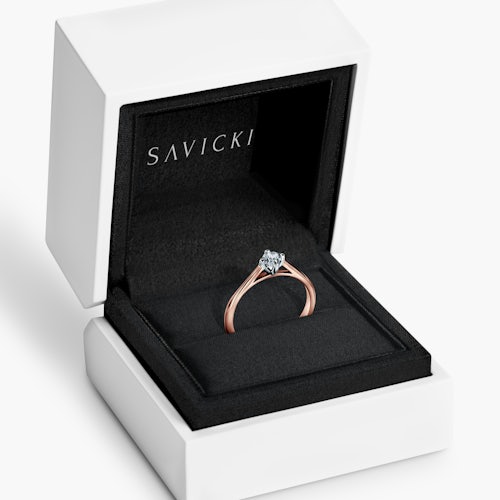 Pierścionek zaręczynowy The Light: dwukolorowe złoto, diament